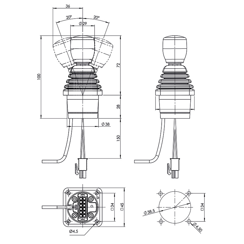 Hall effect joystick HS0 - Image 2